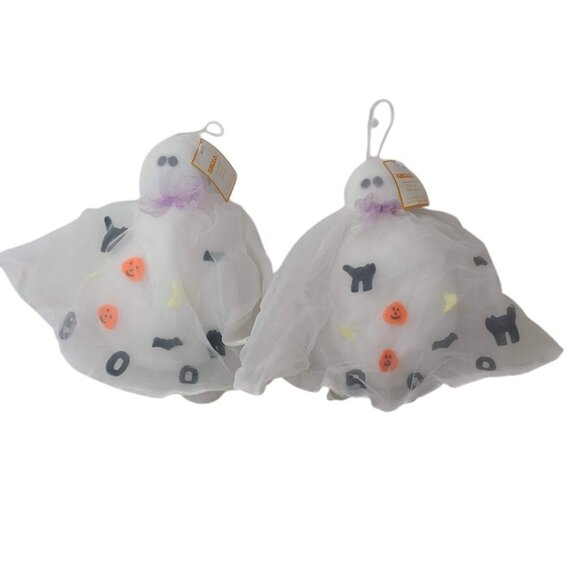 Amglo Other - AMGLO Hanging Ghost Halloween Decoration Set of 2 White Tulle Bean Bag